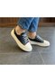 Genuine Leather Black and Beige Handmade Casual Women's Shoes Larissa