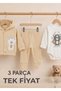 Teddy Bear Printed 100% Cotton Hooded Cardigan, Bodysuit and Pants 3-Piece Set - 6