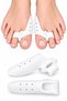 Toe Big Toe Bone Protector - 1 Pair with Bunion Two Finger Fit Silicone Roller