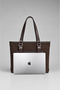 Women's Bitter Brown Suede Lined Hand and Shoulder Bag - 4