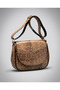 Genuine Leather Crossbody Casual Women's Shoulder Bag - Brown Snake Print Women's Bag