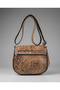 Genuine Leather Crossbody Casual Women's Shoulder Bag - Brown Snake Print Women's Bag - 4
