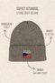 Stone Gray Unisex Beanie Stone Gray Woven Labeled Soft Washed Wool And Fold Knitted Beanie - 3