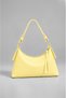 Women's Yellow Lined Hand and Shoulder Bag - 2