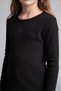 Okul Fitted Crew Neck Heart Patterned Ribbed Camisole Long Sleeve T-Shirt Girls I2626A826Au - 4