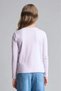 Okul Fitted Crew Neck Heart Patterned Ribbed Long Sleeve Light Lilac T-Shirt Girl Child I2626A826Au - 3