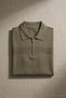 Men's Trend Khaki Polo Collar Knitwear T-Shirt - 3