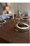 Pearl Velvet Textured Tablecloth Bitter Brown - 6