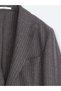 Brown Patterned Modern Fit Wool Blend Jacket - 8