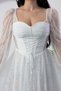 Sweetheart Neckline Long Sleeve Lace Dress Ecr5733 - 3