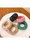 5 Pcs Wool Elastic Hair Ties,Knit Scrunchies for Girls and Women,Plush Decorative Hair Bands - 2