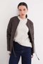 Waterway Patterned Belted Quilted Zippered Coat - 3