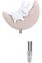 Rabbit on Moon Adhesive Wall Hooks,Decorative Cartoon Animal Hangers for Coats and Bags,Pack of 8 - 2