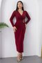 Double Breasted Collar Long Sleeve Buckle Dress 2025-4332 - 5