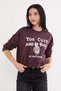 3 Threaded Unprinted Rabbit Printed Oversize Sweatshirt - 2
