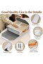 Yelajoy 4 Pack Foldable Bed Sheet Organizers with Visual Window and Handle,Beige - 6