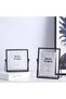 Geometric Metallic Photo Frame,Iron Art Desktop and Wall Mounted Picture Decoration,Black - 3