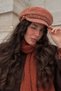 Orange Winter Newsboy Hat |   Women's Newsboy Vintage Cap - 2