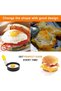 Non-Stick Round Egg Rings with Anti-Scald Handles,Reusable Fried Egg Molds for Pancakes and Sandwiches,Pack of 2 - 5