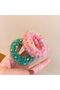 5 Pcs Wool Elastic Hair Ties,Knit Scrunchies for Girls and Women,Plush Decorative Hair Bands - 4