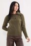 Half Buttoned Baby Collar Knit Sweater - 4