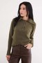Half Buttoned Baby Collar Knit Sweater - 7