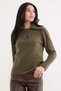 Half Buttoned Baby Collar Knit Sweater - 6