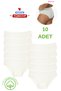 10-Pack High Waist 100% Cotton Bato Panties - Heart Patterned Comfortable Fit Underwear