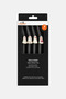 Style Ghost 4 Pieces Glass Straw Set, Transparent