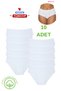 10-Pack High Waist 100% Cotton Bato Panties - Heart Patterned Comfortable Fit Underwear