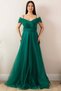 Strap madonna collar long tulle dress 13413 - 3