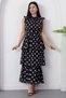 High Collar Layered Pointed Chiffon Dress Dks1420 - 5