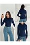 Women's Half Turtleneck Finger-Looped Full Stretch Fabric Buzz Bodysuit