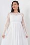 Midi Evening Gown with Ruffled Sleeves 13345 - 3