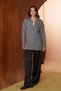 Women's Polo Neck Loose Cut Basic Jazz Yarn Knitwear Tunic 8442 Gray - 5