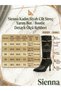 Sienna Women's Black Leather Pointed Toe Thin Heeled Upper Ankle Stretch Flexible Stylish Ankle Boots Bootie - 8