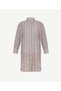 Plain Shirt Collar Long Sleeve Dress - 8