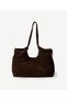 Laser Cut Suede Shoulder Bag