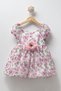 Pink Rose Detailed Tulle Girls' Dress - Marta