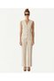 Fitted V-Neck Sleeveless Blouse
