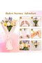 Flower Bouquet Paper - Flower Wrapping Paper - Pink - Gold Edged - Matte Opp 58X58 cm - 20 Pieces - 7