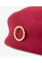 Brooch Detailed Wool Hat - 2