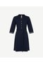 Straight V-Neck 3/4 Sleeve Dress - 6