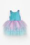 Lilac Mermaid Patterned Tulle Skirt Sleeveless Girls' Dress - Carey - 5