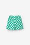 Mint Rabbit Figured Checkerboard Patterned Short Sleeve Kids T-Shirt Shorts Two-Piece Set - Cleo - 7