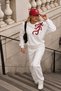 Red Branch Embroidered White Tracksuit Set