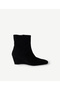 Suede Wedge Heeled Boots