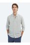 Blue Striped Regular Fit Long Woven Casual Cotton Blend Shirt
