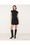 Straight Degaje Collar Sleeveless Dress
