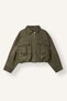 Balloon Fit Jacket with Collar, Zipper and Snap Closure Jacket Coat H3823Ax26Au - 6